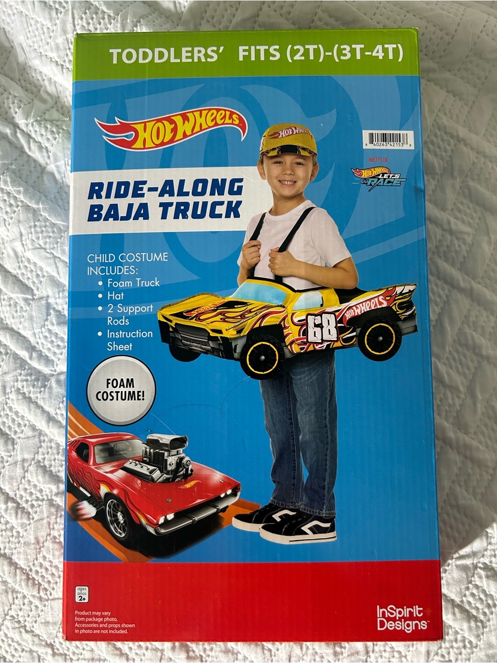NEW Hot Wheels Ride-Along Baja Truck Foam Costume - Yellow